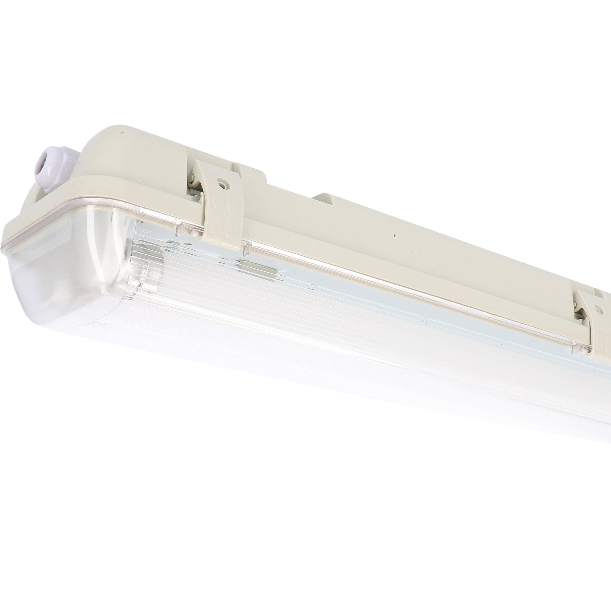 EcoPlus Doppel-LED-Leuchtstofflampe 150 cm – inkl. 2 LED-Leuchtstoffröhren  – Für den Innen- und Außenbereich geeignet – IP65 – 4000 K – 6200 Lumen